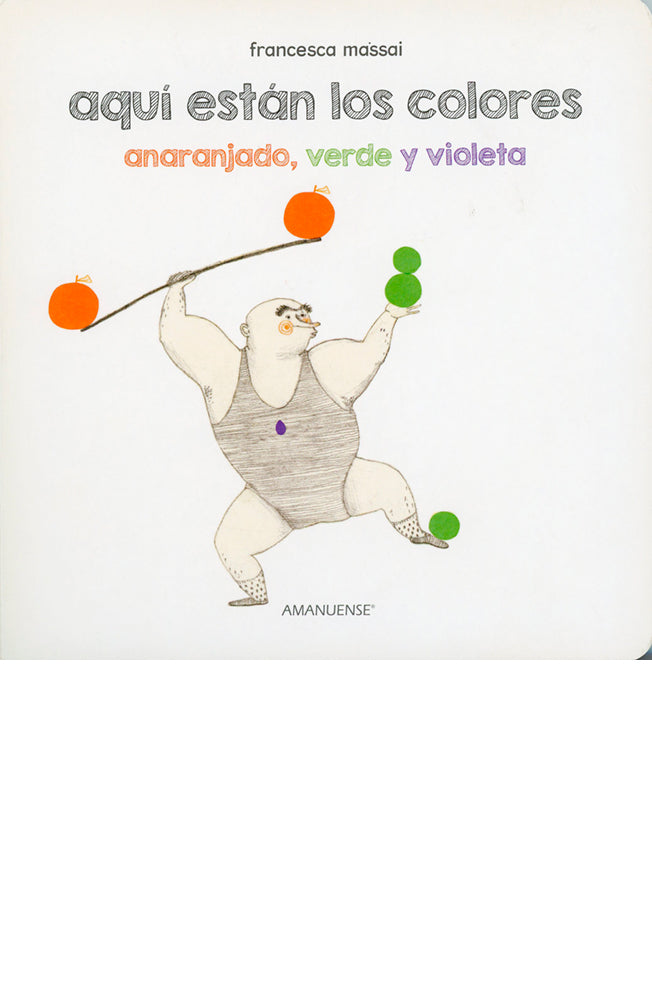 Aquí están los colores, anaranjado, verde y violeta