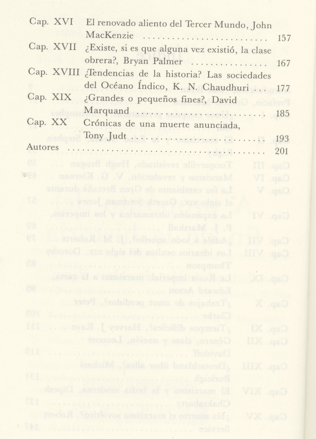 A propósito del fin de la historia